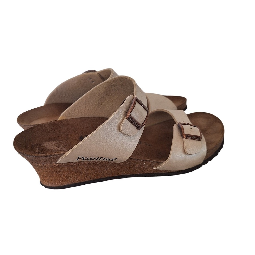 Papillio by Birkenstock Dorothy cream Wedge Sandals EU 41 W10 - Picture 3 of 11
